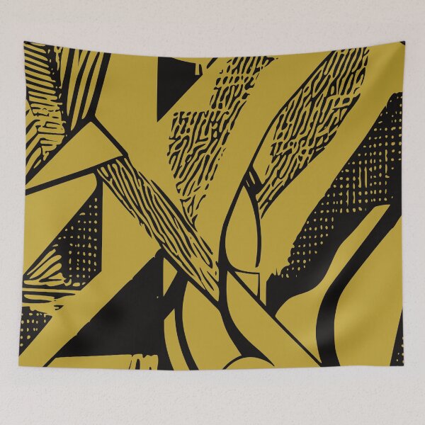 Item preview, The Flag, Geometric Design, In Mustard Yellow designed and sold by I-Desire.