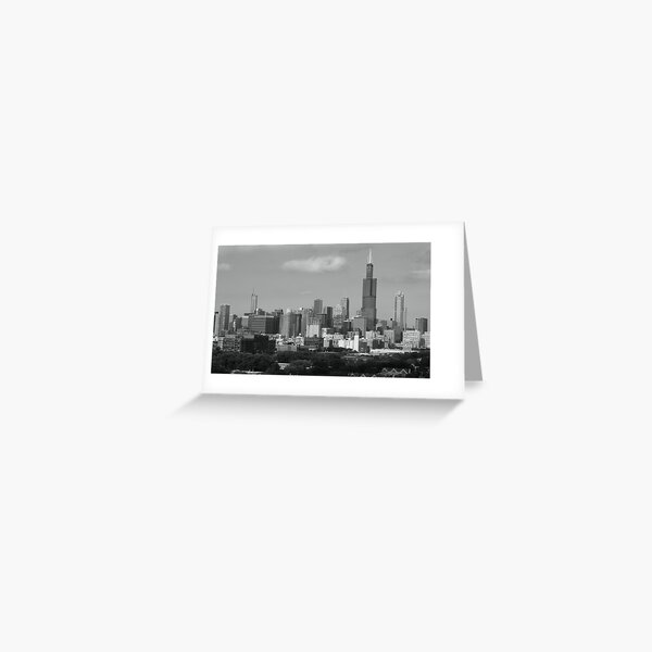 Item preview, Chicago Skyline Black and White designed and sold by mvpaskvan.