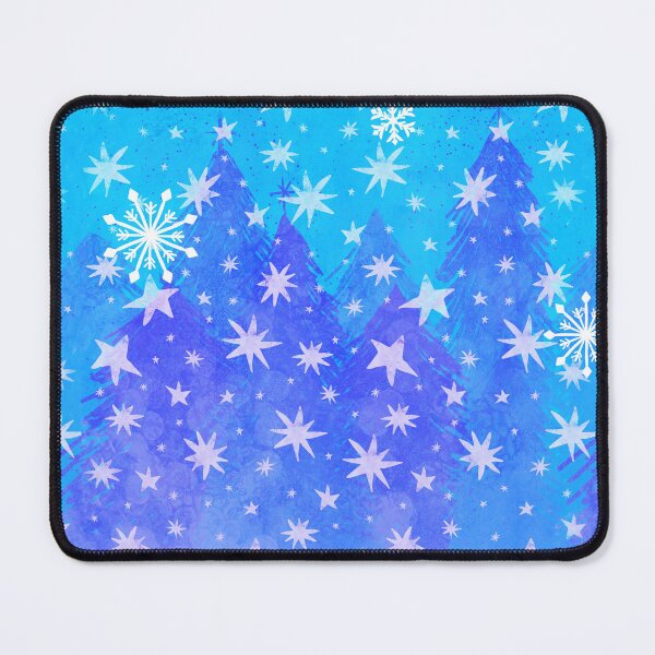 Item preview, Snowy Christmas Holiday Tree Border Pattern designed and sold by LaRoach Digital Arts.