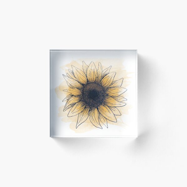 Sunflower Acrylic Block