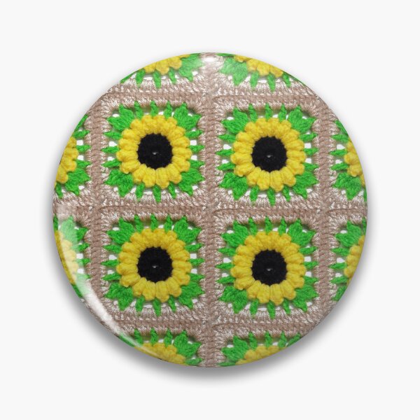 Item preview, Crochet Granny Square Sunflower designed and sold by Sasidenidesign.
