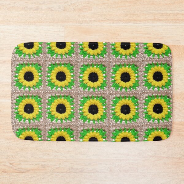 Item preview, Crochet Granny Square Sunflower designed and sold by Sasidenidesign.