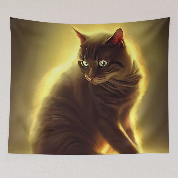 Item preview, Cat With Dramatic Lighting designed and sold by franktact.