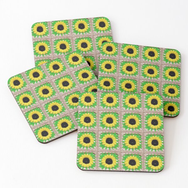 Item preview, Crochet Granny Square Sunflower designed and sold by Sasidenidesign.