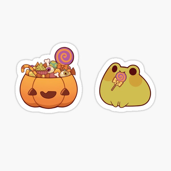 Item preview, Halloween trick or treat with froggie designed and sold by Rihnlin.