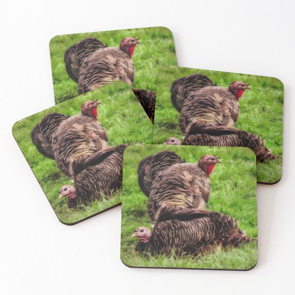 Item preview, turkeys on green grass designed and sold by Francespoppy.