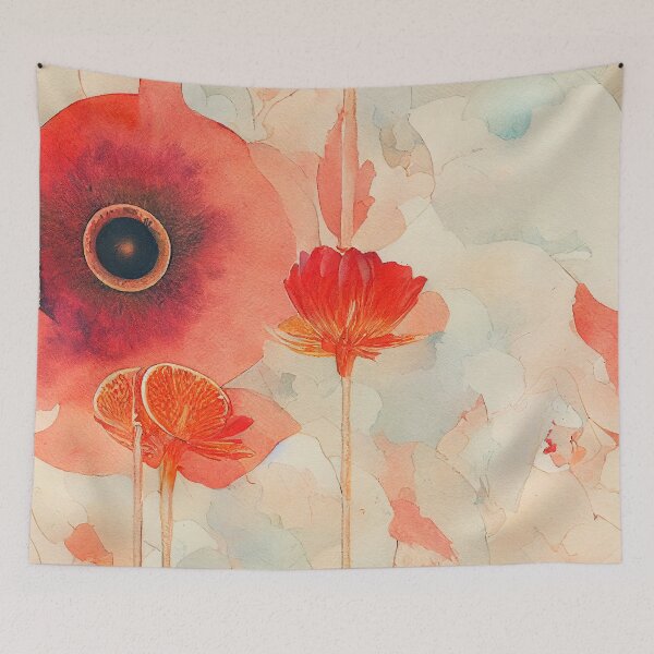 Item preview, Sunny orange and serene designed and sold by Robin Morgan.