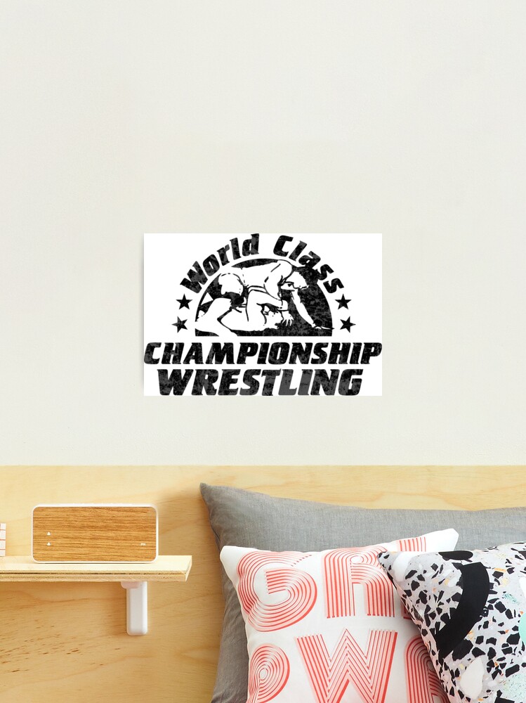 World Class Championship Wrestling distressed in black | Pin