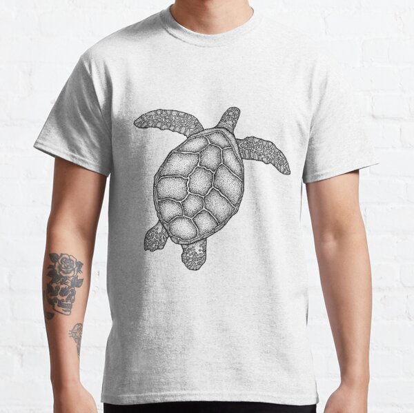 Sea Turtle Pointillism T Shirts Redbubble