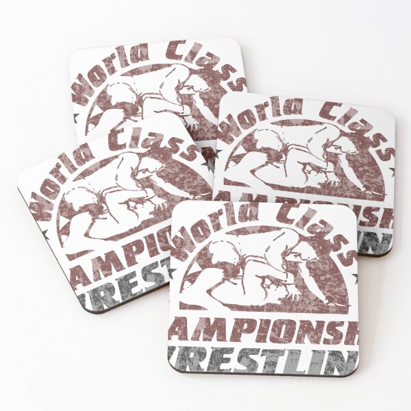 Item preview, World Class Championship Wrestling distressed in red and black designed and sold by The Irish Whip.