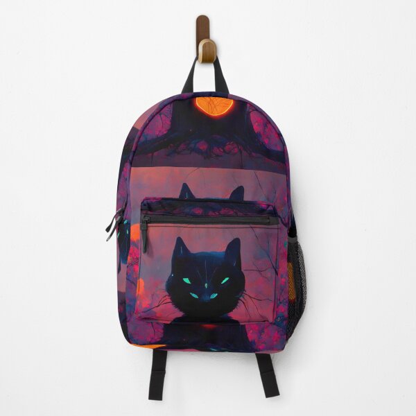 Item preview, Creepy Four Eyed Cute Halloween Cat Red Orb inside designed and sold by Cannabliss Shop.
