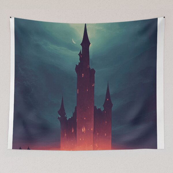 Item preview, Castle In Mountain, Beautiful Painting designed and sold by mariavision.