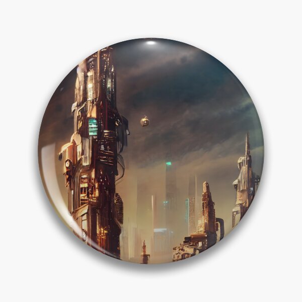 Item preview, Futuristic City With Moon designed and sold by Foodcolored.