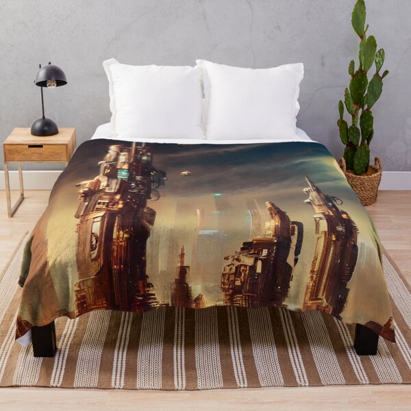 Item preview, Futuristic City With Moon designed and sold by Foodcolored.