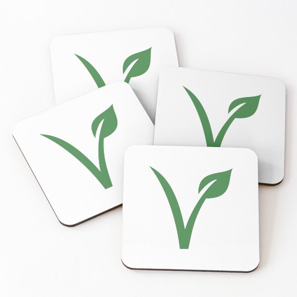 Item preview, Vegan V Green Leaf Logo designed and sold by Alec Buchan.