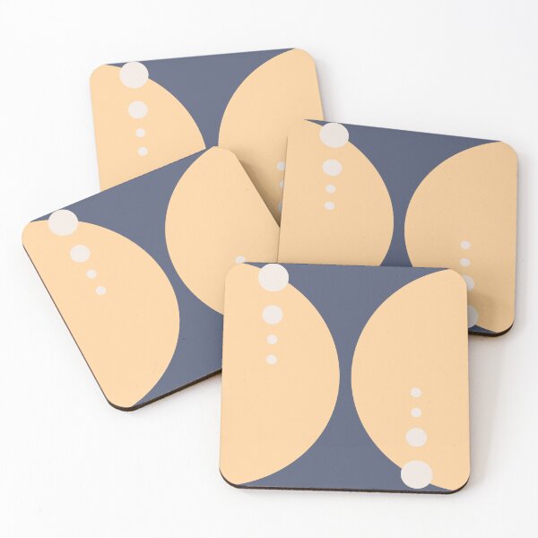 Item preview, Abstract Half Circle and Polka Dots in Navy, Buttery Yellow and Cream designed and sold by FrancesPoff.
