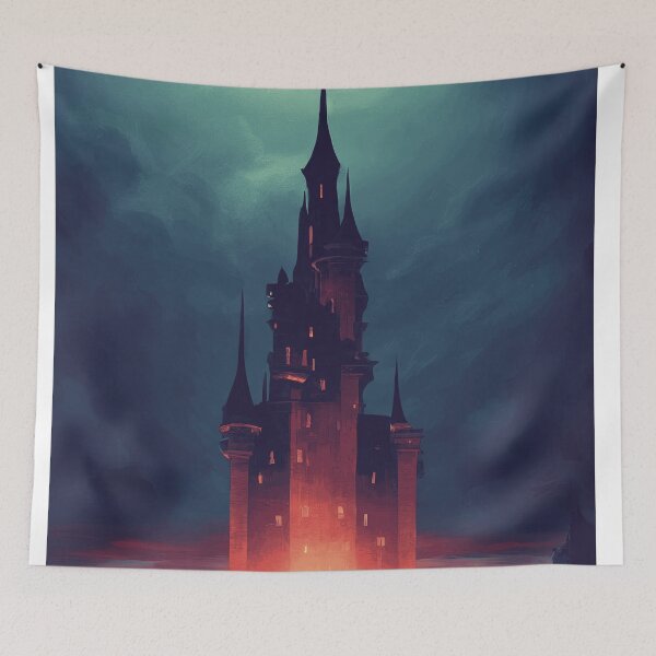 Item preview, Castle In Mountain, Beautiful Painting designed and sold by mariavision.