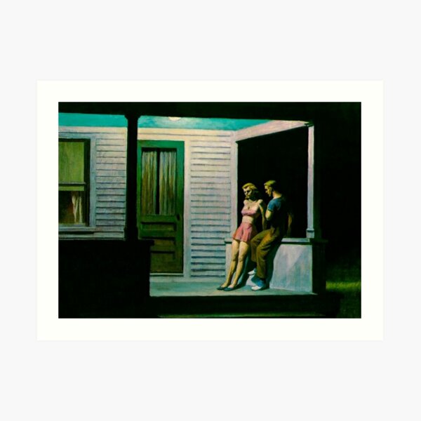 "Edward Hopper Summer evening , artwork by Edward Hopper" Art Print for