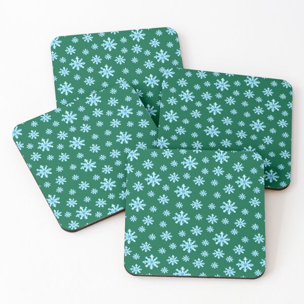 Item preview, Watercolor Snowflakes seamless patern Green background patern Christmas patern Cute patern designed and sold by Sunflower-7.