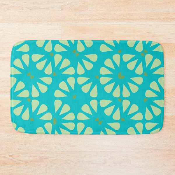 Item preview, Teal Vintage Checkered Flowers designed and sold by Carolina Diaz.