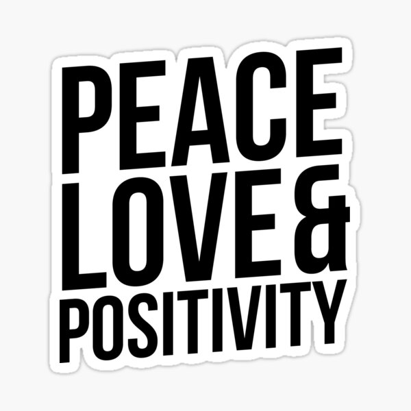 Peace Word Psychedelic Decal Earth Hippie Love Happiness Sticker V2