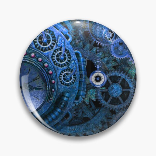 Item preview, Steampunk Clocks (Blue) designed and sold by Edenglow Prints & Peculiars.