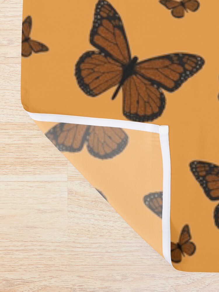 Alternate view of Doodled Monarch Shower Curtain