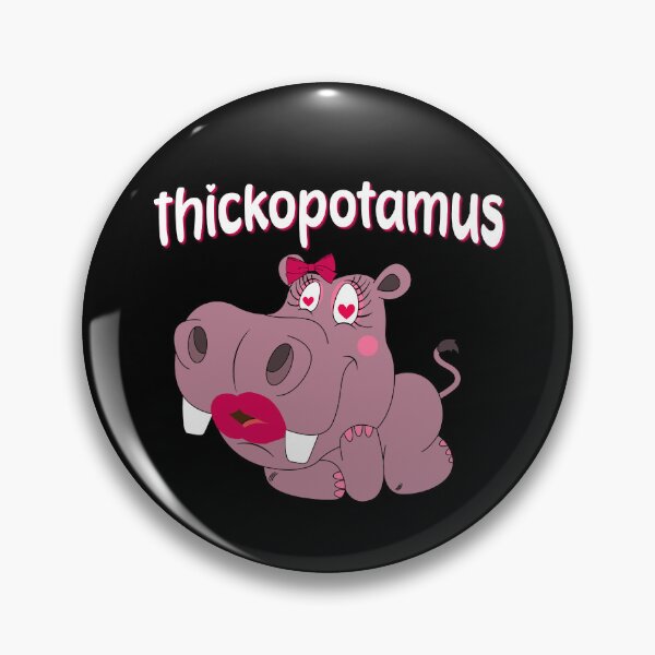 Artikelvorschau, Lustiges Thickopotamus-niedliches dickes Schenkel-kurviges rosa Stolz-Flusspferd entworfen und verkauft von FlorenciaBliss.