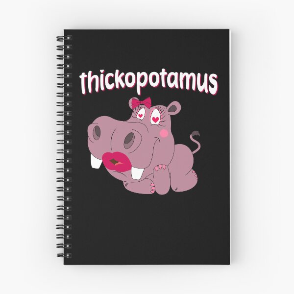 Item preview, Funny Thickopotamus Cute Thick Thighs Curvy Pink Pride Hippo designed and sold by FlorenciaBliss.