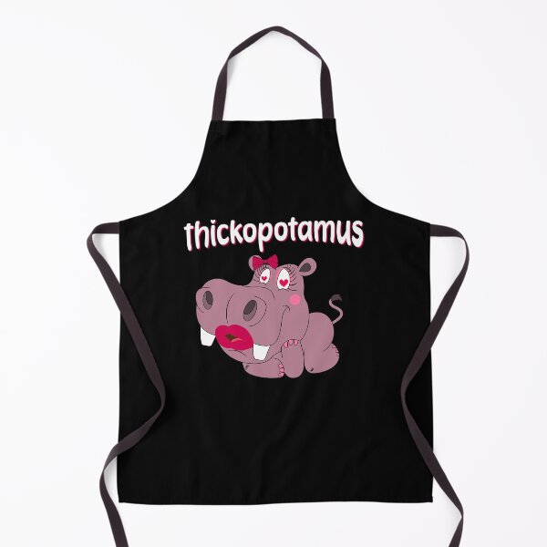 Item preview, Funny Thickopotamus Cute Thick Thighs Curvy Pink Pride Hippo designed and sold by FlorenciaBliss.