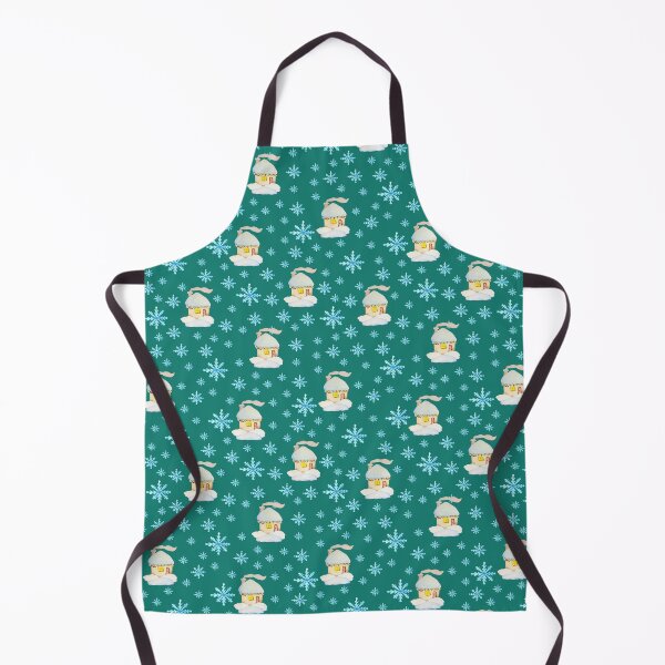 Item preview, Watercolor Snowflakes and houses seamless patern Emerald green background patern Christmas patern Cute patern designed and sold by Sunflower-7.