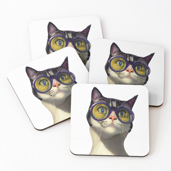 Item preview, Cat in glasses designed and sold by Gala-life1.