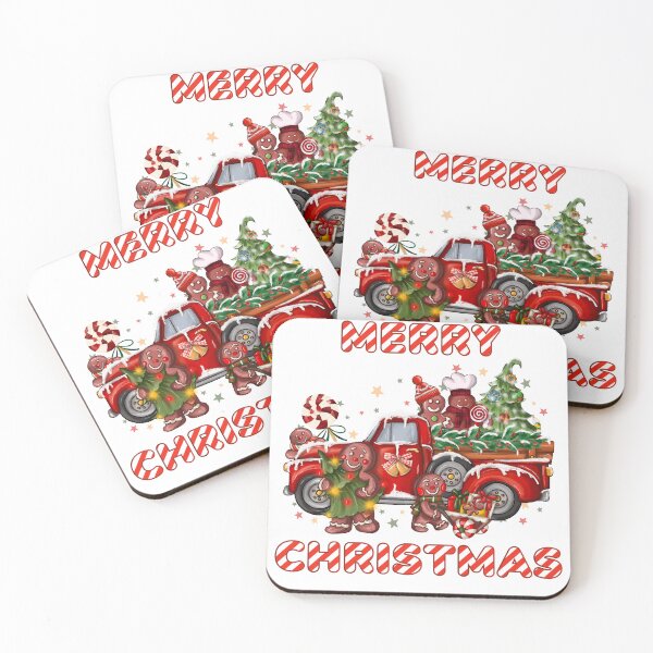 Item preview, Red Truck Gingerbread Family Christmas  designed and sold by BeansHotTees.