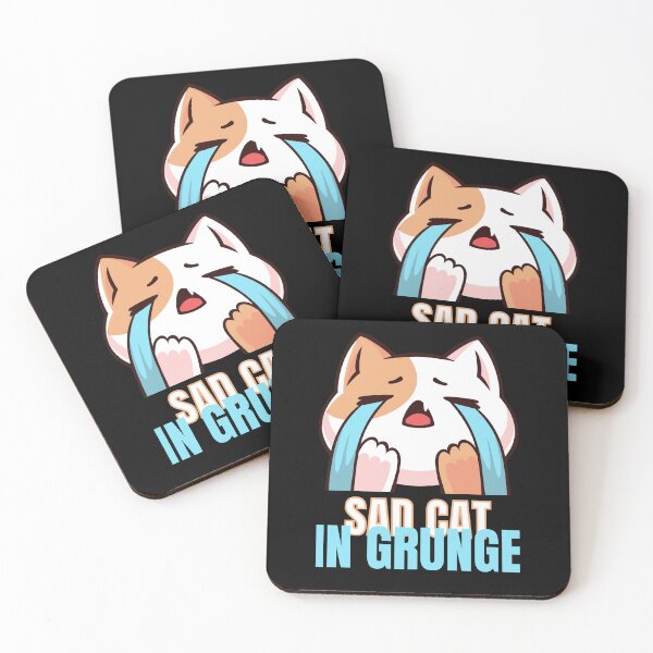 Item preview, Sad Cat in Grunge designed and sold by GeminiDaydreamer.