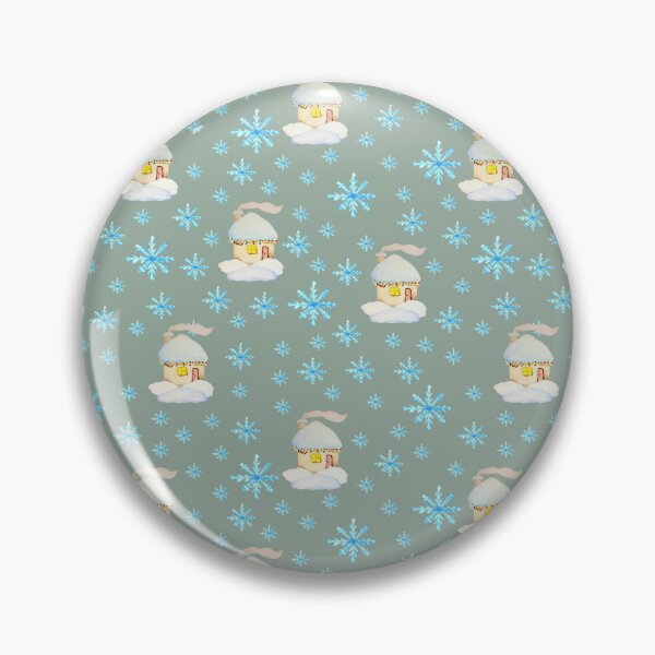 Item preview, Watercolor Snowflakes and houses seamless patern Grey background patern Christmas patern Cute patern designed and sold by Sunflower-7.