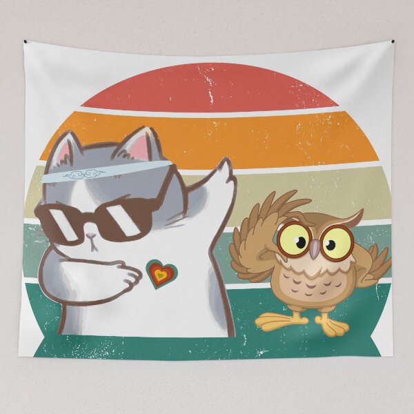 Item preview, Cat and Owl designed and sold by nacidon.