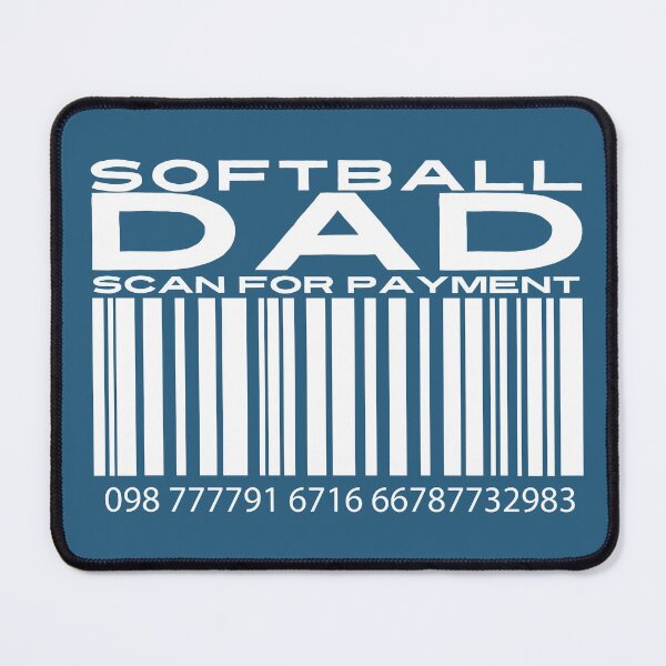 Item preview, Softball Dad Scan For Payment | Softball Daddy | Favorite Softball Player | Softball Dad | Barcode (Black Lettering Available) designed and sold by Wavecrest Wearables.