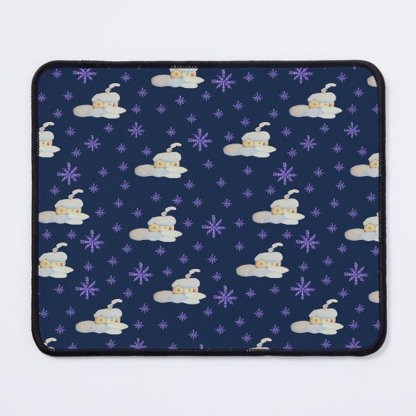 Item preview, Copy of Watercolor  Purple Snowflakes and houses seamless patern Dark Blue background patern Christmas patern Cute patern designed and sold by Sunflower-7.