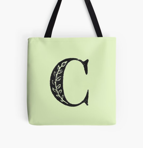 Serif Stamp Type - Letter C All Over Print Tote Bag
