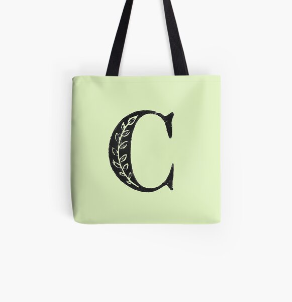Serif Stamp Type - Letter C All Over Print Tote Bag