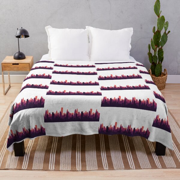 Item preview, Dark Purple Colorful City Skyline Silhouette Graphic Design designed and sold by redbubbleart18.