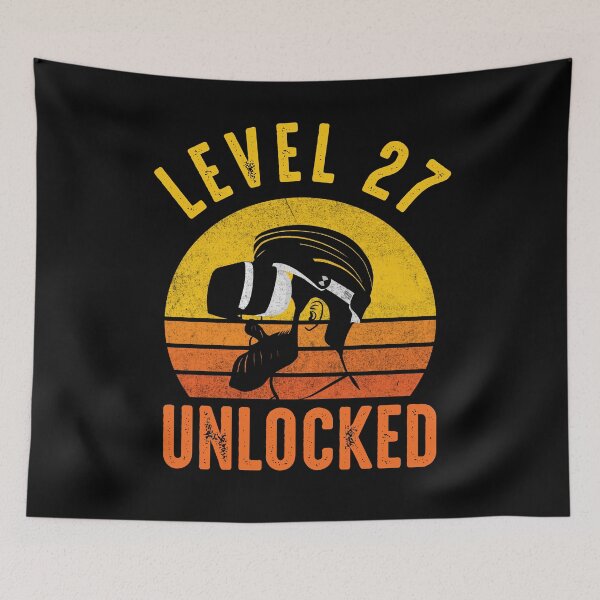 Item preview, Level 27 Unlocked Birthday Dad VR Gamer Fathers Day Gift Virtual Reality designed and sold by DadJokeDescript.