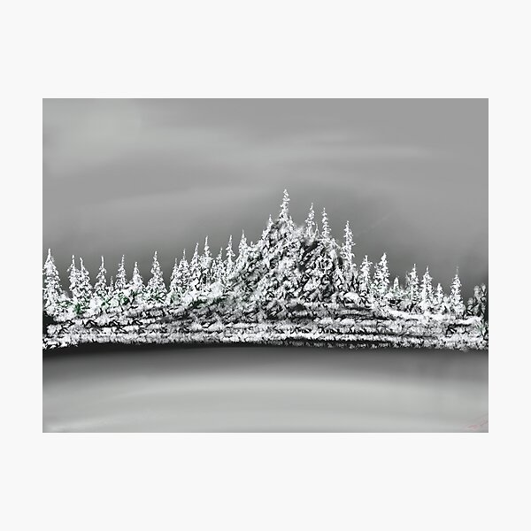 Item preview, Winter pine trees, snow covered trees - Wall art designed and sold by TerrySrArtShop.