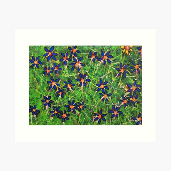 Item preview, Blue Petal Beauty - Australian Bush Flower Acrylic Painting designed and sold by MariesUniqueArt.