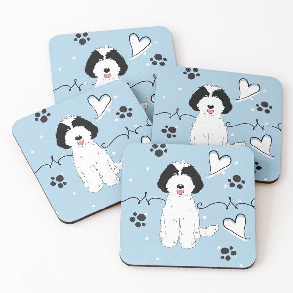 Item preview, LOVE Labradoodle - Black White 1 designed and sold by Lulupainting.