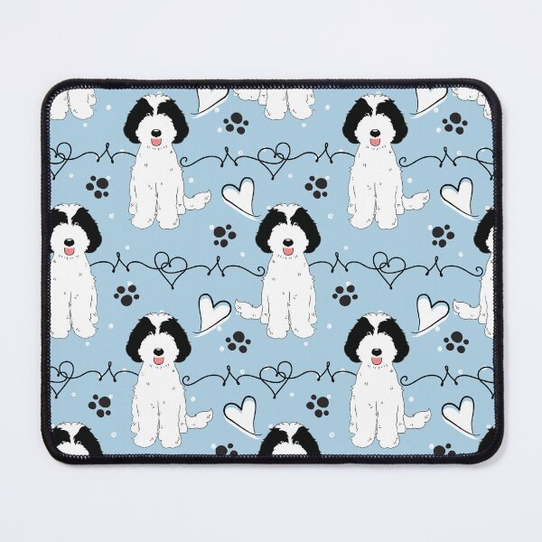 Item preview, LOVE Labradoodle - Black White 1 designed and sold by Lulupainting.