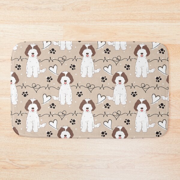 Item preview, LOVE Labradoodle - Chocolate White 1 designed and sold by Lulupainting.