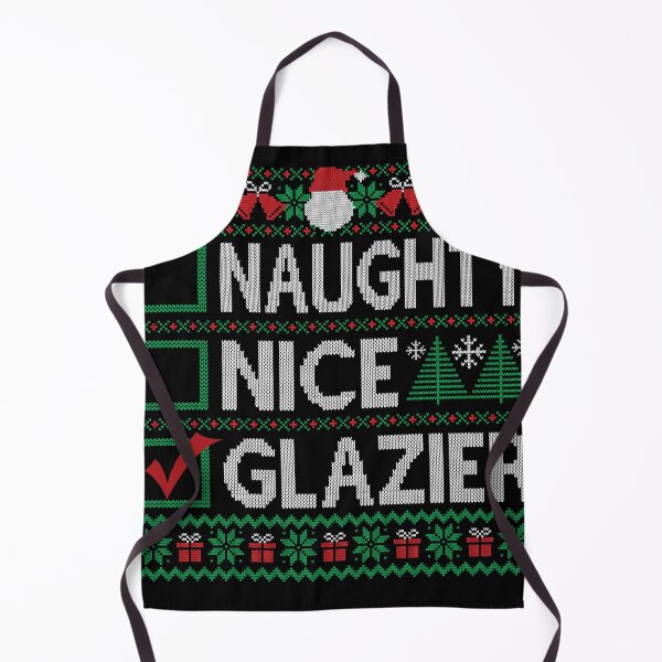 Item preview, Naughty Nice Glazier Christmas List Ugly Christmas Sweater designed and sold by uncomfortablein.
