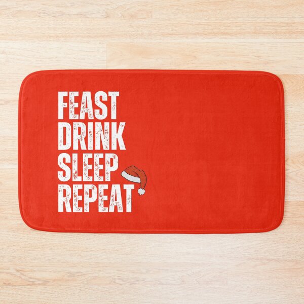 Item preview, Feast Drink Sleep Repeat (RED) designed and sold by CherieTree.
