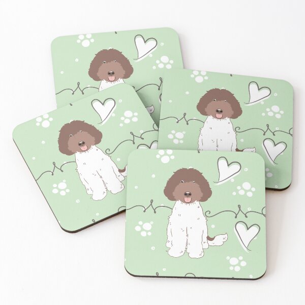 Item preview, LOVE Labradoodle - Chocolate White 2 designed and sold by Lulupainting.
